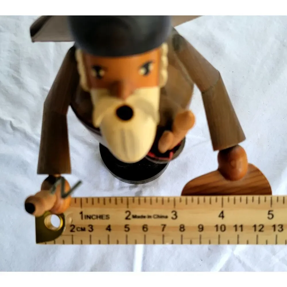 Vintage Erzgebirge Painter Wood Smoker Figure German Folk Art Artist Decor